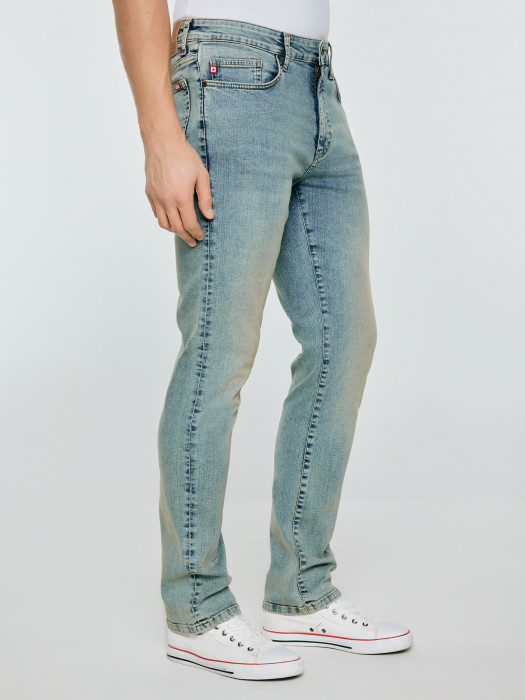 Pánske slim džínsy s efektom prania TERRY HIGH WAIST 185